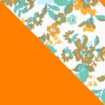 Lycra arancione fiori arancioni