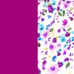 Lycra ciclamino fiori fucsia